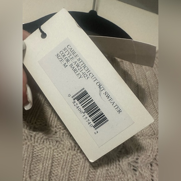 NTW SEA NEW YORK CUT OUT CABLE SWEATER - Picture 4 of 6